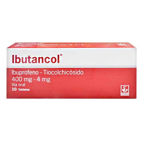 IBUTANCOL IBUPROFENO TIOCOLCHICOSIDO 400-4MG TAB X 10